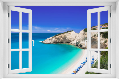 Fototapeta Naklejka Na Ścianę Okno 3D - Beautiful Porto Katsiki beach, Lefkada island, Greece