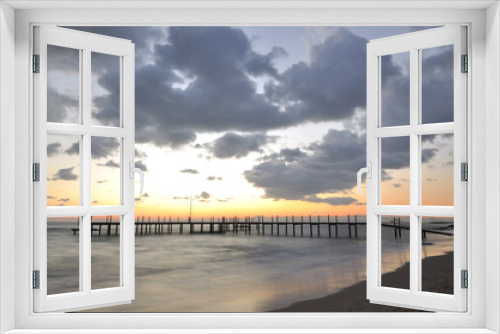 Fototapeta Naklejka Na Ścianę Okno 3D - Sunset over Sea