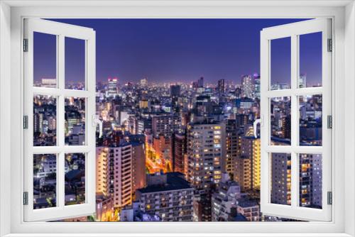 Fototapeta Naklejka Na Ścianę Okno 3D - 東京都市部の夜景