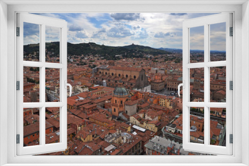 Italy, Bologna aerial view from Asinelli tower