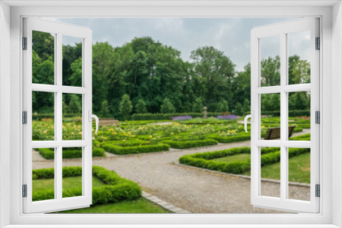 Fototapeta Naklejka Na Ścianę Okno 3D - Garten Panorama
