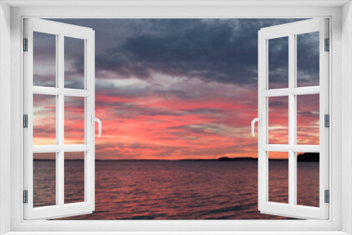 Fototapeta Naklejka Na Ścianę Okno 3D - Panorama sunset 05