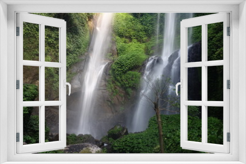 Fototapeta Naklejka Na Ścianę Okno 3D - Sekumpul Beautiful waterfall Sekumpul in deep forest in Bali, Indonesia