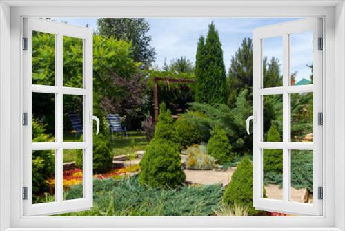 Fototapeta Naklejka Na Ścianę Okno 3D - Summer backyard design