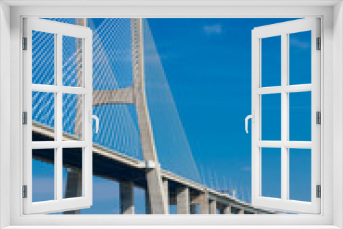Fototapeta Naklejka Na Ścianę Okno 3D - View of the Vasco da Gama bridge - Lisbon