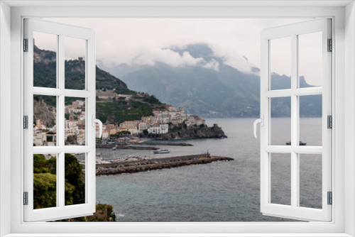 Fototapeta Naklejka Na Ścianę Okno 3D - Panoramic view of Amalfi and the Amalfi Coast, Salerno, Campania, Italy
