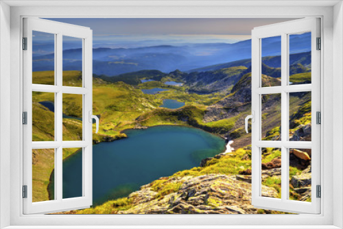 Fototapeta Naklejka Na Ścianę Okno 3D - Beautiful landscape with mountain lakes