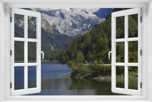 Fototapeta Naklejka Na Ścianę Okno 3D - Lake Gosausee, mountain Dachstein, Austria, Upper Austria, Dachs