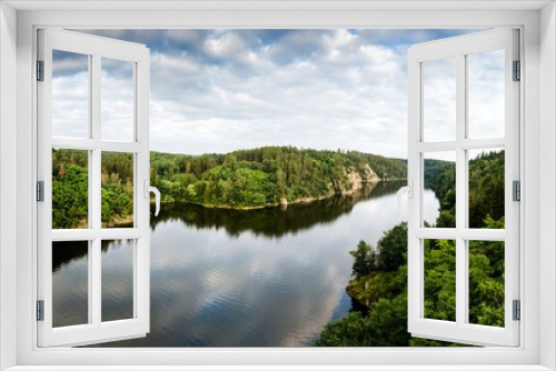 Fototapeta Naklejka Na Ścianę Okno 3D - Vltava river on summer evening