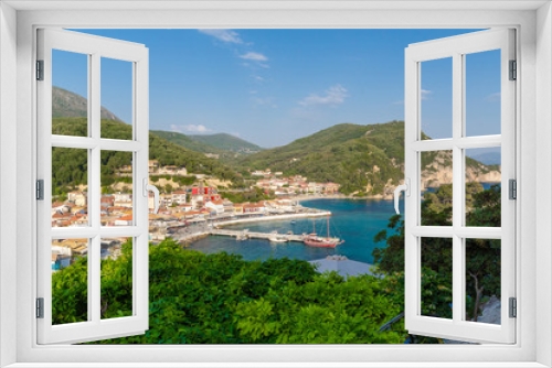 Fototapeta Naklejka Na Ścianę Okno 3D - parga island greece summer holidays resort