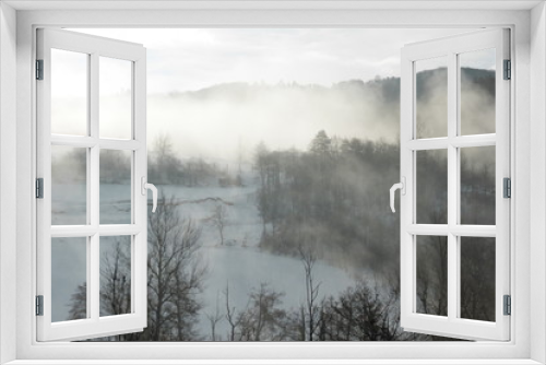 Fototapeta Naklejka Na Ścianę Okno 3D - Nebel im Piemont