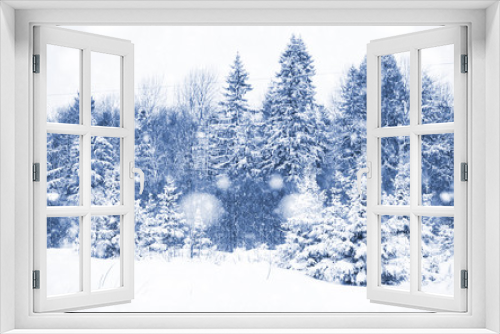 Fototapeta Naklejka Na Ścianę Okno 3D - Landscape in the winter day