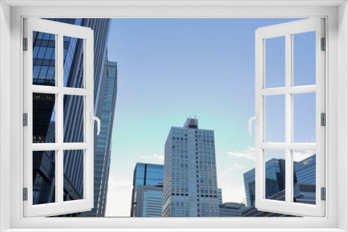 Fototapeta Naklejka Na Ścianę Okno 3D - tokyo buildings and blue sky