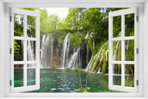Fototapeta Naklejka Na Ścianę Okno 3D - beautiful waterfall at a lagoon