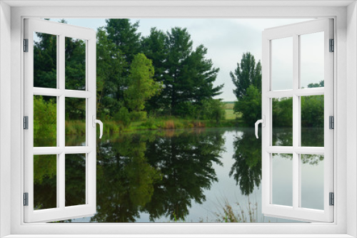 Fototapeta Naklejka Na Ścianę Okno 3D - Deep Reflections on the Pond