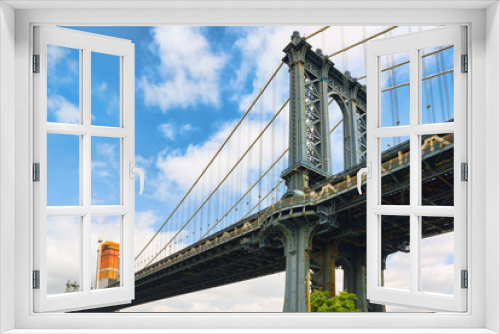 Fototapeta Naklejka Na Ścianę Okno 3D - Manhattan Bridge across the East River.New York . USA.