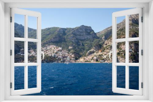 Fototapeta Naklejka Na Ścianę Okno 3D - Positano seen from the sea on Amalfi Coast in the region Campania, Italy