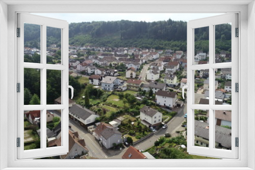 Fototapeta Naklejka Na Ścianę Okno 3D - Dorf Luftaufnahme