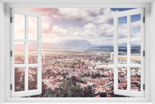 Fototapeta Naklejka Na Ścianę Okno 3D - View in warm tones of Ryshnov.