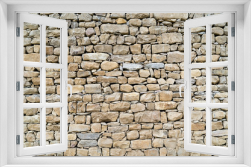 Fototapeta Naklejka Na Ścianę Okno 3D - rustic rock wall