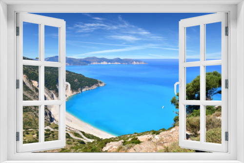 Fototapeta Naklejka Na Ścianę Okno 3D - Myrtos beach - Kefalonia island, Greece