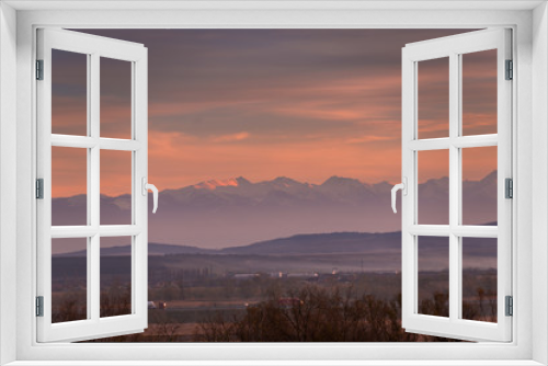 Fototapeta Naklejka Na Ścianę Okno 3D - Sunset in november