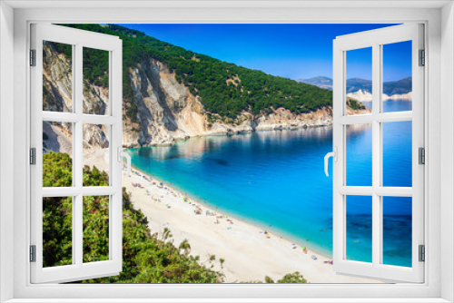 Fototapeta Naklejka Na Ścianę Okno 3D - Myrtos beach, Kefalonia, Greece