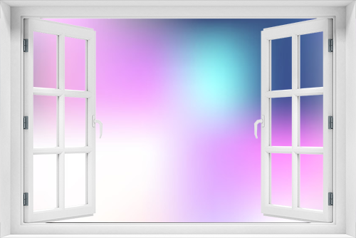 Fototapeta Naklejka Na Ścianę Okno 3D - Blurry Fairytale Holographic Vector Background. Dreamy Noble Pink, Purple Mesh Gradient Overlay. Fantasy Holographic Iridescent Defocused Wallpaper. Cute Cosmic Horizontal Card or Banner Background.