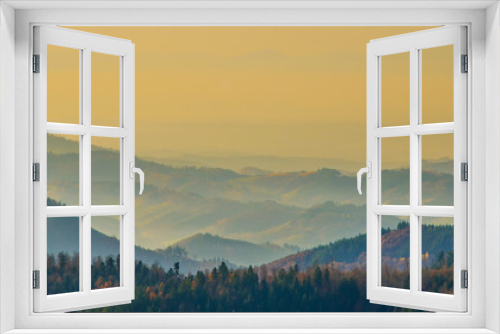 Fototapeta Naklejka Na Ścianę Okno 3D - Panorama Schwarzwald Schwarzwaldhochstrasse