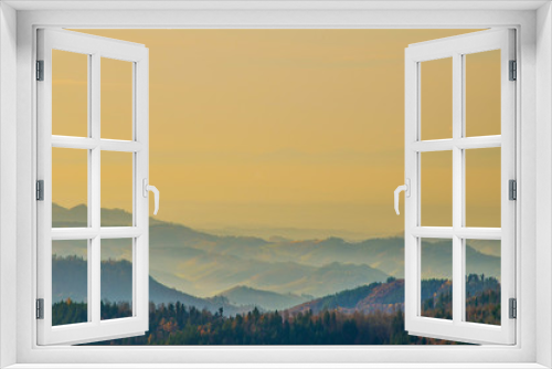 Fototapeta Naklejka Na Ścianę Okno 3D - Panorama Schwarzwald Schwarzwaldhochstrasse