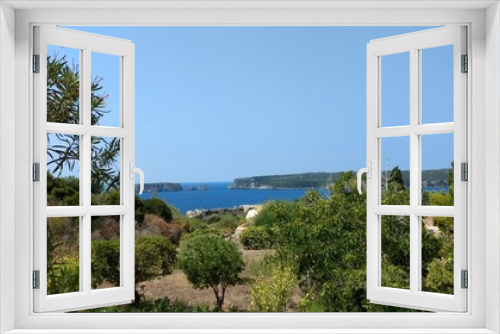 Fototapeta Naklejka Na Ścianę Okno 3D - Ausblick auf die Inseln vor Pylos