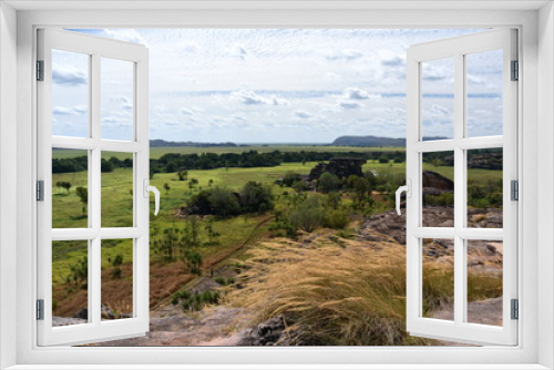 Fototapeta Naklejka Na Ścianę Okno 3D - Ubirr Art Site and Lookout. Landscape of the Kakadu National Park at Ubirr. Ubirr East Alligator region of Kakadu National Park in the Northern Territory Australia known for Aboriginal rock art.
