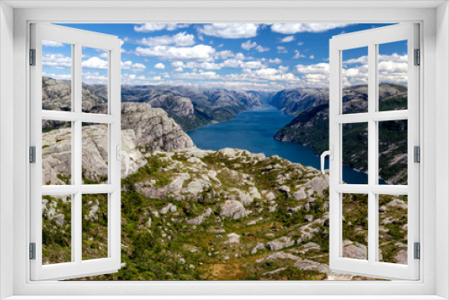 Fototapeta Naklejka Na Ścianę Okno 3D - Landschaft in Norwegen - Fjord