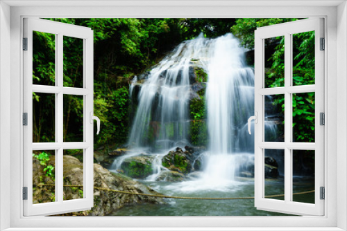 Fototapeta Naklejka Na Ścianę Okno 3D - SAIKU waterfall in national park  it is beautiful at southern, Thailand