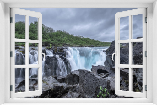 Fototapeta Naklejka Na Ścianę Okno 3D - Amazing waterfall in Iceland