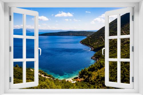 Fototapeta Naklejka Na Ścianę Okno 3D - One of most beautful beches Mikros Gialos on Lefkada island, Greece, Ionian Sea
