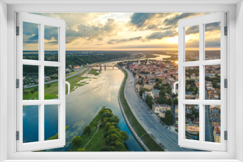 Fototapeta Naklejka Na Ścianę Okno 3D - Aerial view of Kaunas city center, Lithuania