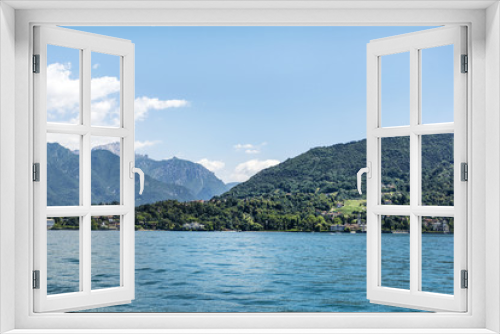 Fototapeta Naklejka Na Ścianę Okno 3D - Lago Maggiore in Italy and Alps in the Background.Lake in North of Italy 