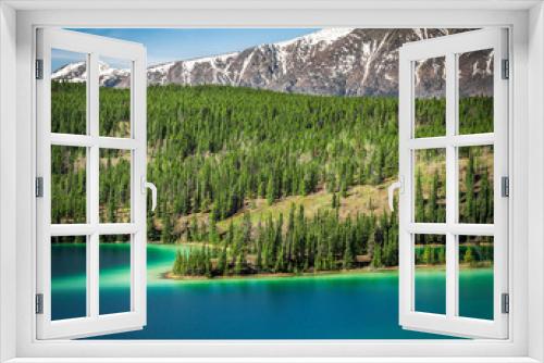 Fototapeta Naklejka Na Ścianę Okno 3D - Emerald Lake, Yukon
