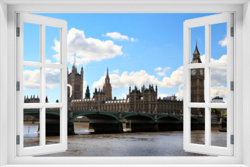 Fototapeta Naklejka Na Ścianę Okno 3D - London bridge and Big Ben