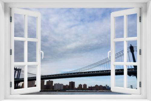Fototapeta Naklejka Na Ścianę Okno 3D - New York Brookline Bridge