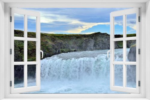 Fototapeta Naklejka Na Ścianę Okno 3D - The unique waterfall Godafoss is one of the symbols of Iceland