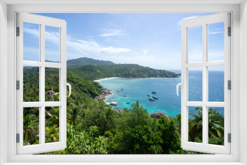 Fototapeta Naklejka Na Ścianę Okno 3D - Viewpoint of tropical island Koh Tao