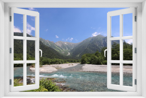 Fototapeta Naklejka Na Ścianę Okno 3D - 上高地の夏景色