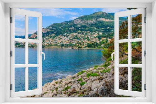 Fototapeta Naklejka Na Ścianę Okno 3D - Beautiful view from Cape Martin to the beaches and Monaco. Cote d'Azur. France
