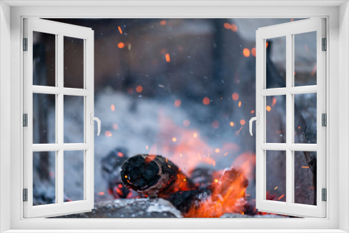 Fototapeta Naklejka Na Ścianę Okno 3D - close-up flame
