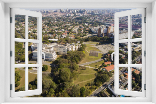 Fototapeta Naklejka Na Ścianę Okno 3D - Bandeirantes Palace, Government of the State of Sao Paulo, in the Morumbi neighborhood, Brazil South America