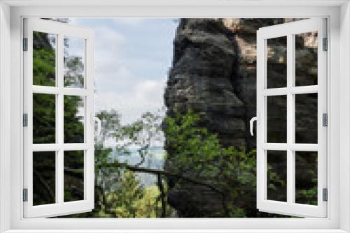 Fototapeta Naklejka Na Ścianę Okno 3D - Felsen in der Sächsischen Schweiz
