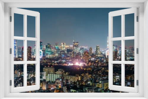 Fototapeta Naklejka Na Ścianę Okno 3D - 東京風景