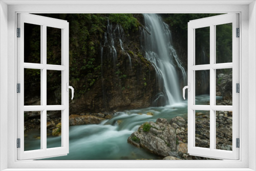 Fototapeta Naklejka Na Ścianę Okno 3D - Powerful waterfall Kapuzbasi. Turkey. Aladaglar National Park
